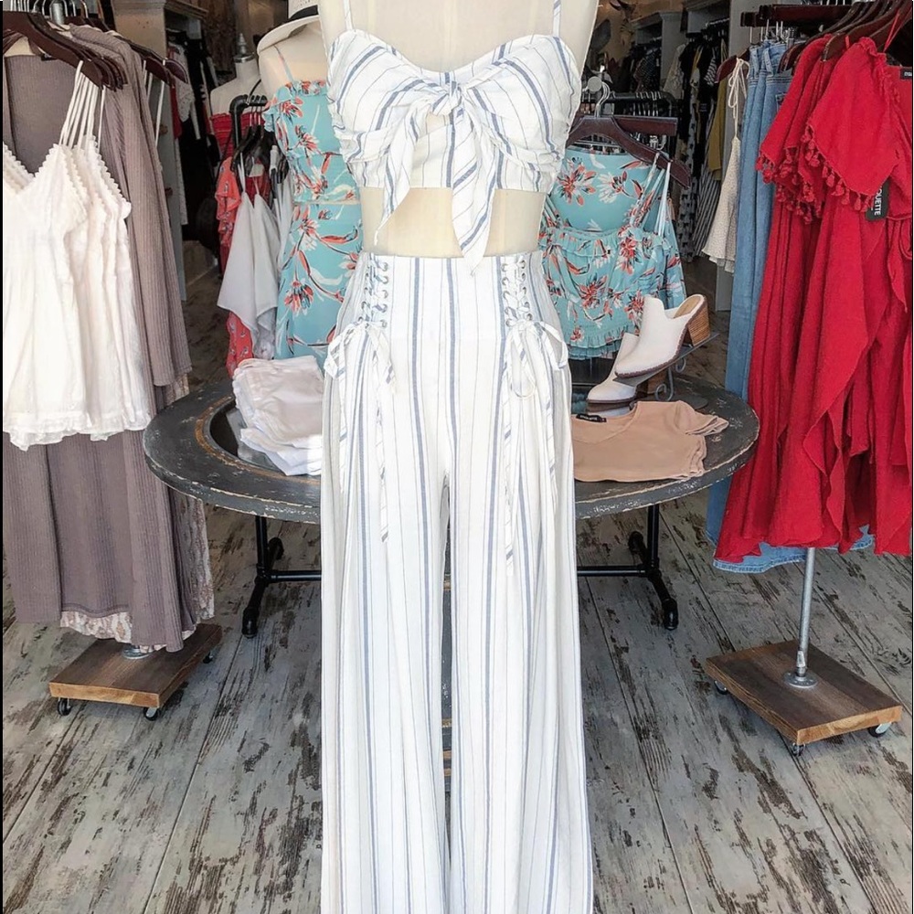 Summer Stripe Pant Set